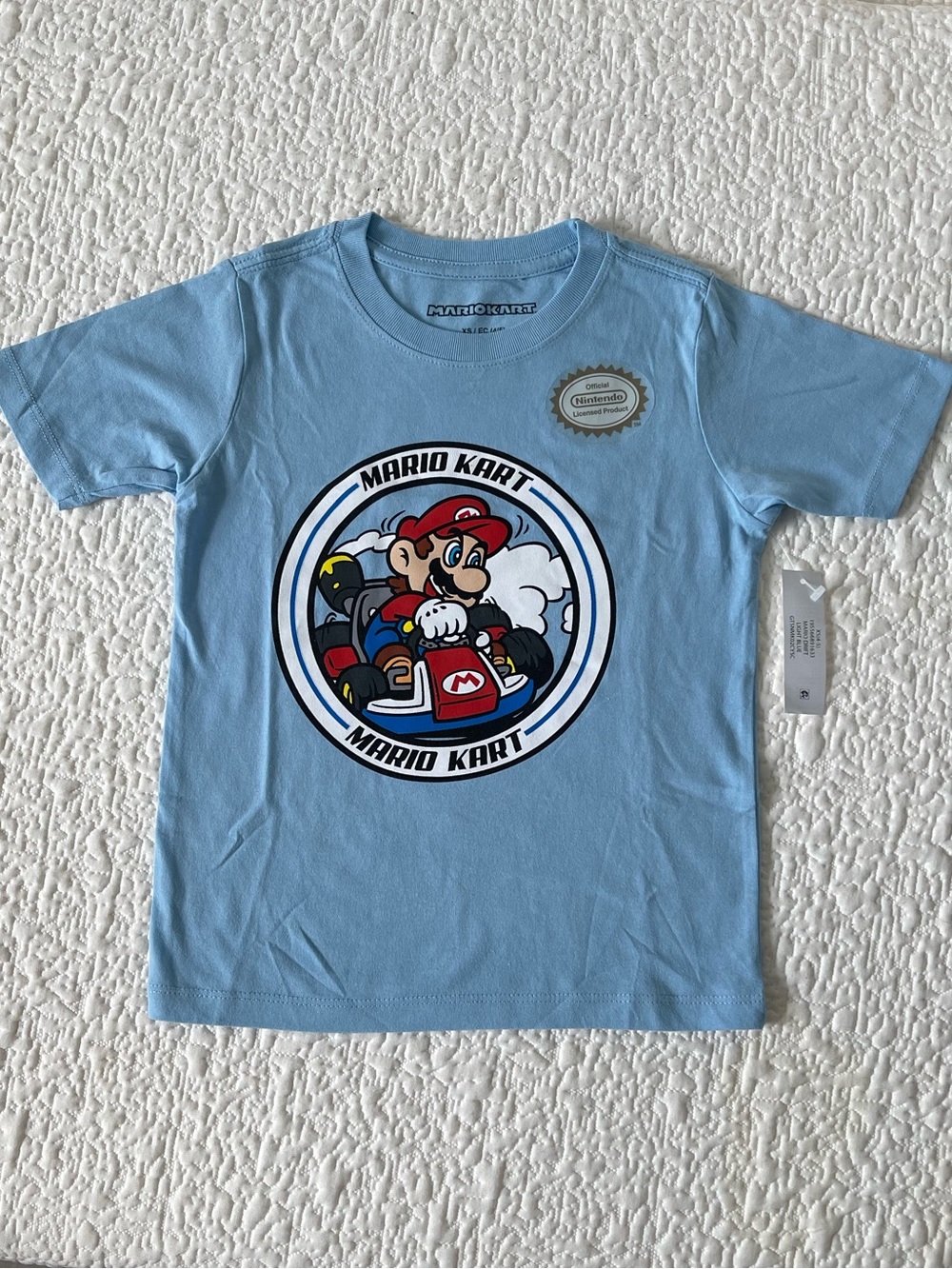 Nintendo Light Blue Mario Kart Graphic Tee